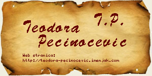 Teodora Pečinoćević vizit kartica